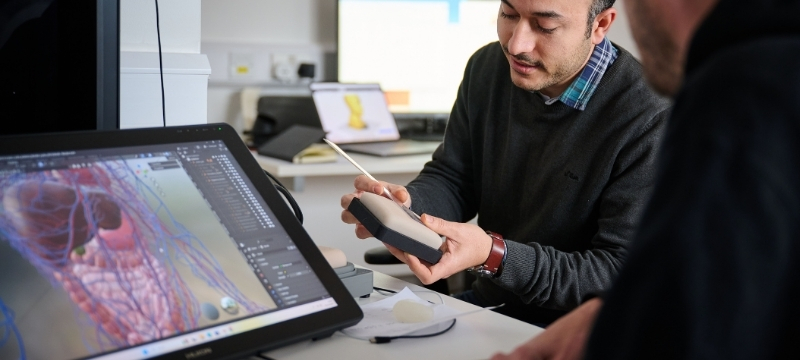 Custom silicone polymer engineering prototype for medical simulation and training